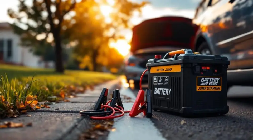 Battery Jump Start Orange